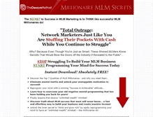 Tablet Screenshot of millionairemlmsecrets.com